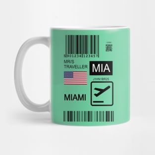 Miami USA travel ticket Mug